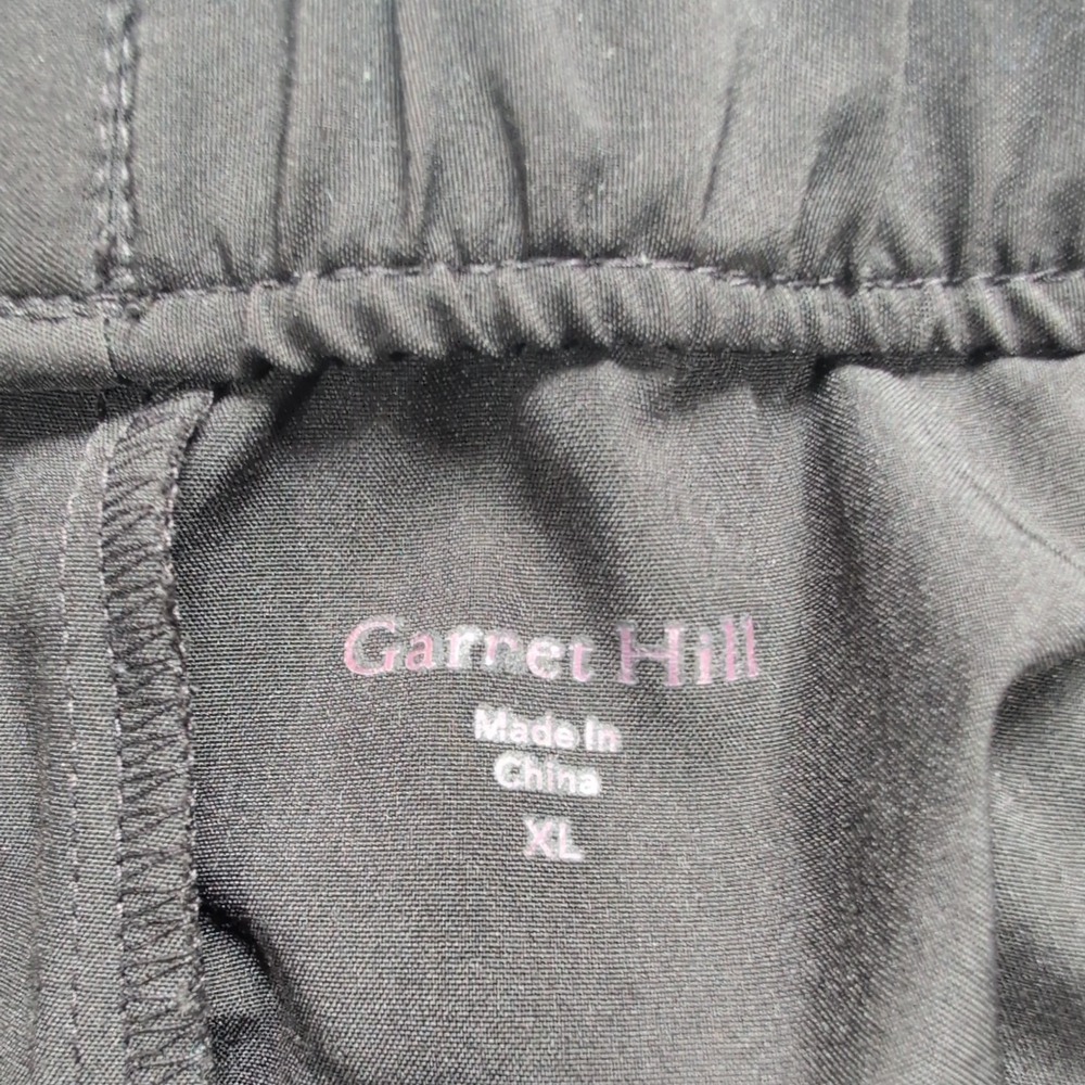 Garnet Hill Tapered Pull On Pants Black Recycled Stretch Ankle Pants XL - Picture 5 of 11